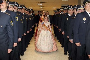 Homenaje de la Policía Local a las Falleras Mayores de Valencia 2012