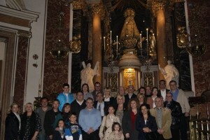 Un grupo de eixidors en la misa que hicieron ayer en la Basilica