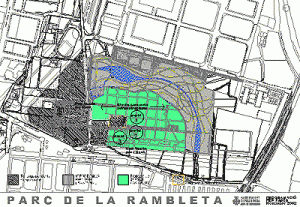 Plano de la segunda fase del parque sin ejecutar