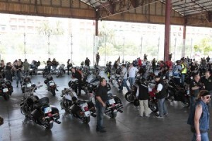 Los motos Harley en el tinglado II del puerto de Valencia en la edición del año pasado/feriadejulio