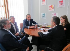 Reunión entre los representantes del Levante UD y EUPV Reunión entre los representantes del Levante UD y EUPV