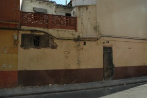 Casa que ha sido desguazada la pasada noche