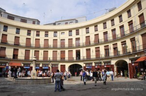 La plaza Redonda sin la cubierta en una figuración de un estudio de arquitectura