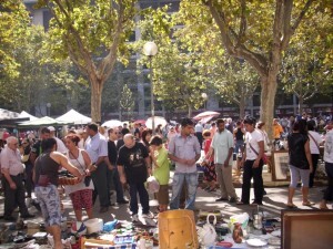 Una zona del rastro donde se iban a vender los objetos robados Una zona del rastro donde se iban a vender los objetos robados