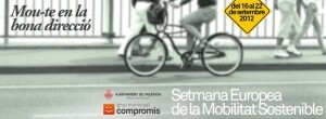 Cartel de las jornadas que organiza Compromís por la movilidad