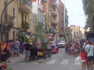 Un aspecto de la calle donde se celebró el festejo/vlcciudad