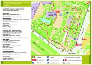 Plano de la visita a los Jardines del Real