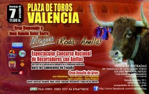 Cartel del homenaje al fallecido recortador ¨Majín¨que tendrá lugar en los festejos taurinos del Nou d´Octubre