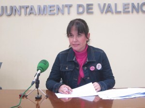 La concejala de EU, Rosa Albert, en el consistorio/eu