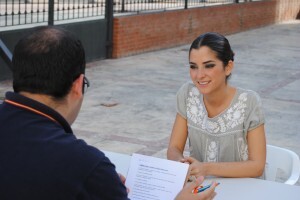 Alba Ballester, durante la entrevista/Sergio Blanco