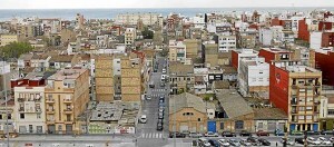 Una vista aérea del barrio del Cabanyal