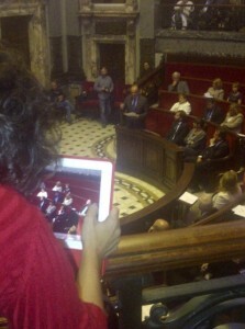 El portavoz del PSPV, Joan Calabuig, durante su intervención en el pleno/vlcciudad