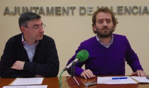 Salvador Broseta en la rueda de prensa junto al edil Pedro M.Sánchez/gmsaytovlc