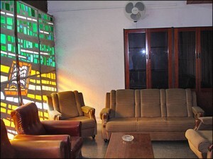 Una zona del albergue de La Paz