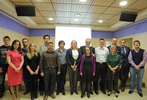 Los jóvenes colegiados asistentes a la conferencia/colegio ingenieros