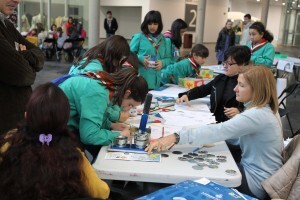 Un grupo de niños en uno de los talleres/ j.v.z.