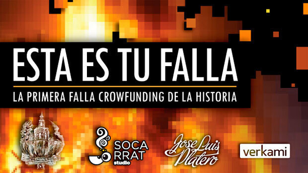 La imagen de la campaña de Crowfunding para la falla infantil de la Plaza de Honduras 2014