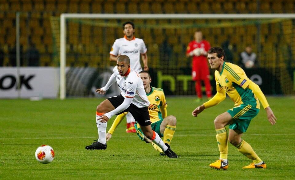 Feghouli, cuestionado en Mestalla, selló su titularidad en Rusia con un gol en las postrimerías del encuentro. Foto: Valencia CF