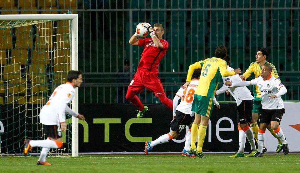 Vicente Guaita volvió a la portería cuajado una buena actuación. Foto: Valencia CF