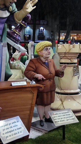 Las Fallas siempre vindicativas y de su crítica no se libra ni la mismísima Angela Merkel.