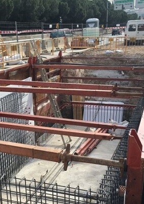 Obras en paseo de la Petxina.