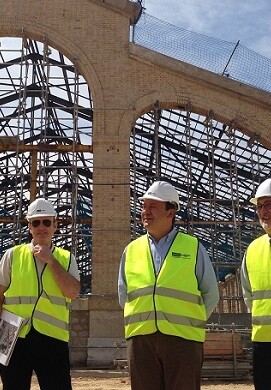 Sarrià en una visita al Parc Central.