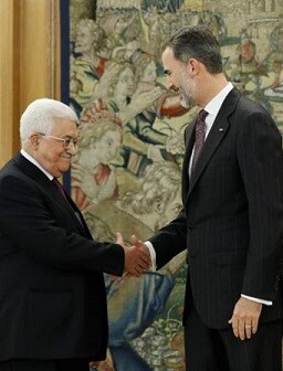 Mahmud Abás y el rey Felipe VI.