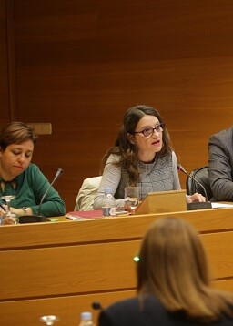 Mónica Oltra en Les Corts.