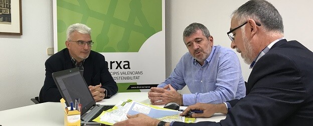 Pep Carreres, Josep Bort y Maximiliano Cuevas durante el transcurso de la reunión de trabajo. - copia