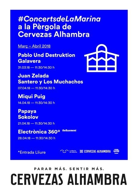 cartel conciertos pérgola