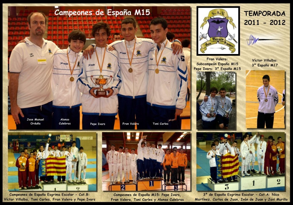 Cuadro conmemorativo del curso de esgrima 2011-12