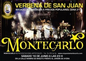Cartel anunciador de la gran verbena de la Montecarlo en Ramiro de Maeztu-Humanista Furió