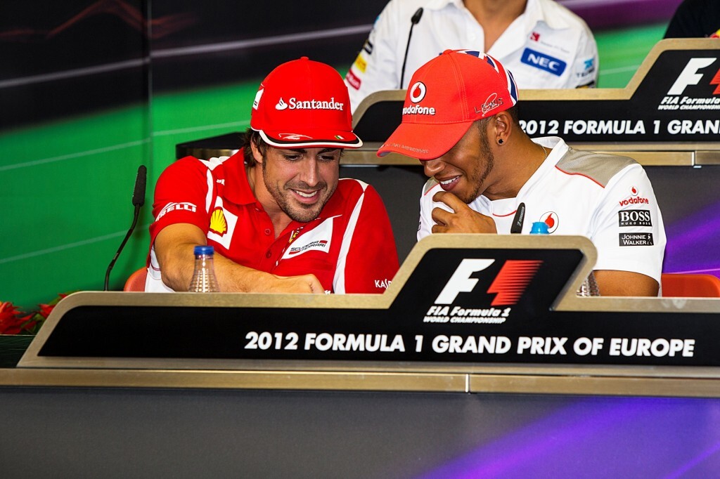 Alonso y Hamilton, en la presentación de GP de Europa