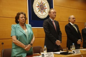 La alcaldesa, el presidente de la Generalitat y el ministro del Interior/ayto vlc/`pepe sapena