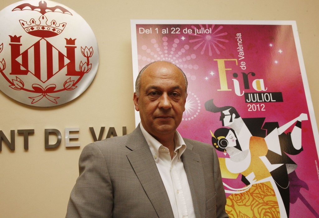 El concejal de Fiestas, Francisco Lledó, en la presentación oficial de la Fira de Juliol/pepe sapena