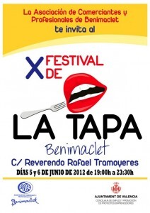 Cartel del Festival de la Tapa de Benimaclet que se inicia hoy