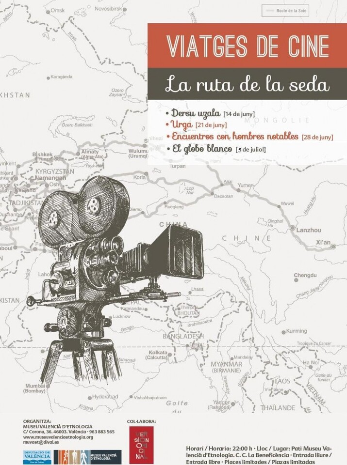 Cartel del ciclo viajes de cine