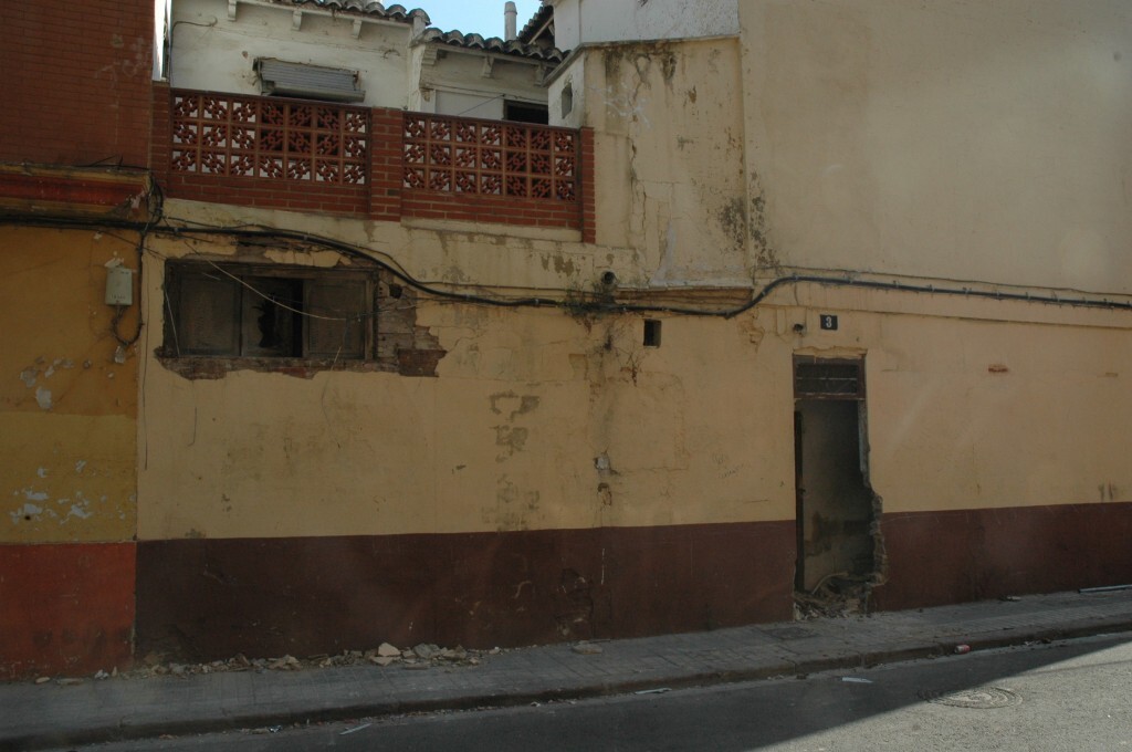 Casa que ha sido desguazada la pasada noche