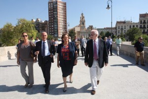 Los ediles Bernal, Novo y Ramón Isidro Sanchis acompañaron a la alcaldesa