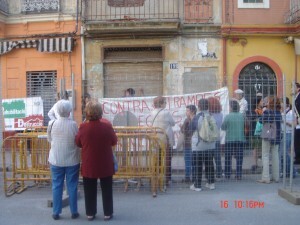 Una protesta en el barrio del Cabanyal/entesa