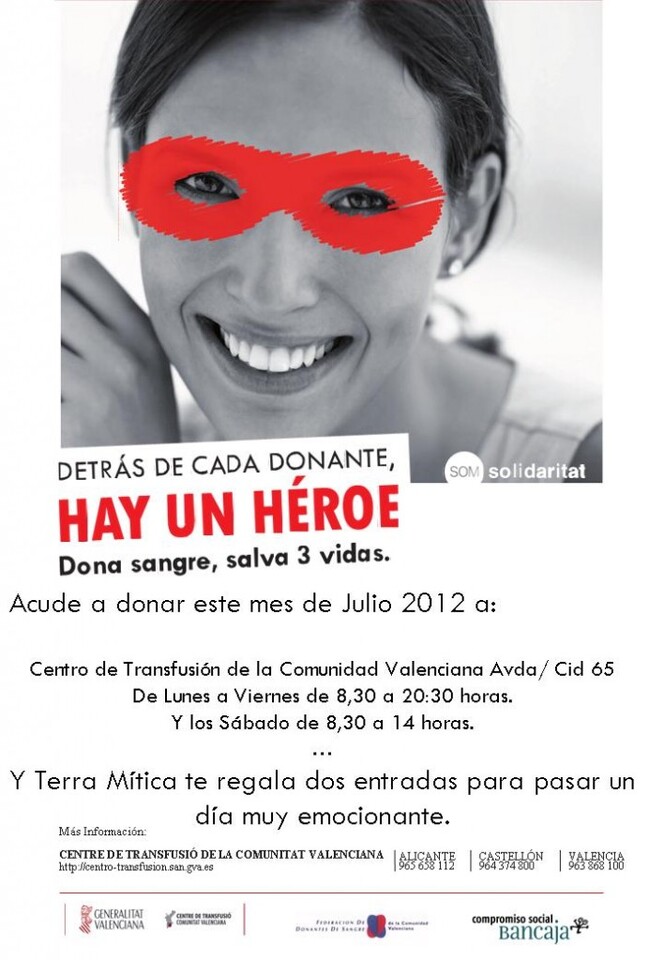 Cartel de la donación de sangre