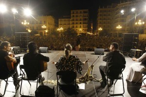 Un aspecto de la plaza de la Virgen el año pasado