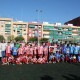 Jugadores del C.F. Malvarrosa y niños saharauis en la jornada del año pasado/http://escueladefutbolmalvarrosa.blogspot.com.es