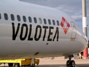 Un avión de la empresa española de bajo coste Volotea