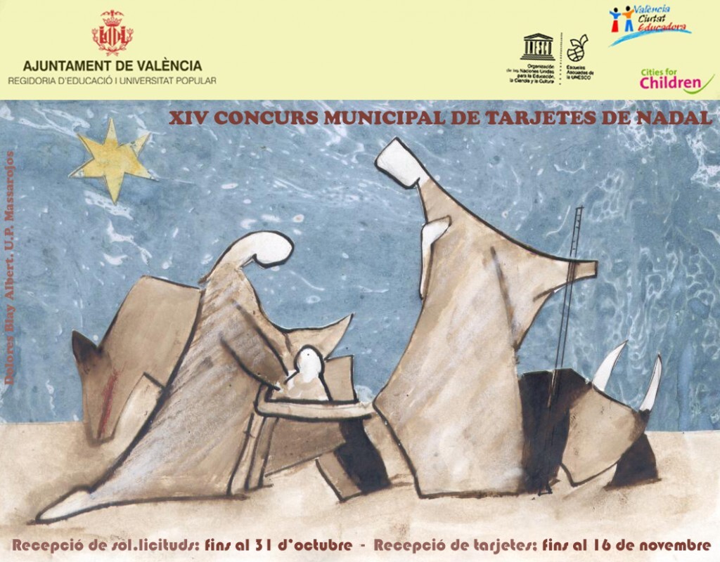 Cartel del concurso de tarjetas navideñas