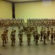Un diorama con una escena de la batalla de soldados romanos en el museo/vlcciudad