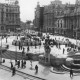 La plaza del Ayuntamiento con el Mercado de Flores de Goerlich en los años de la II República
