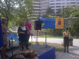 La presidenta del Consejo de Comunidades pronuncia unas palabras en el Día de Asturias/vlcciudad