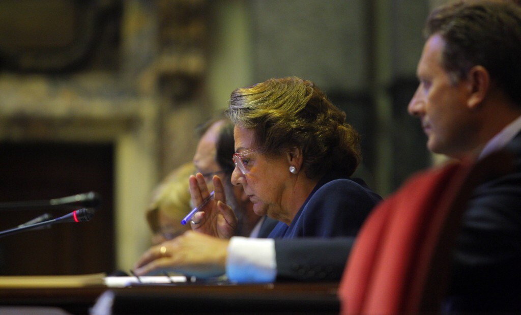 La alcaldesa, Rita Barberá, durante el pleno del pasado viernes/ayto. vlc
