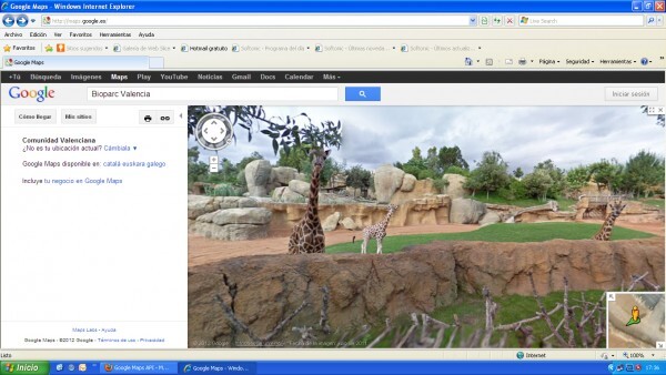 Pantallazo - Bioparc Valencia visto con Google Street View - julio 2011